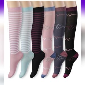 Colorful Knee-High Socks Set Kids